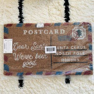Anthropologie Dear Santa Postcard Door Mat- New With Tags